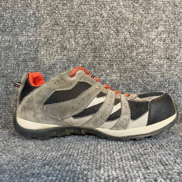 COLUMBIA REDMOND Waterproof SNEAKERS Gray Black Red Youth Size 3 - Picture 2 of 8